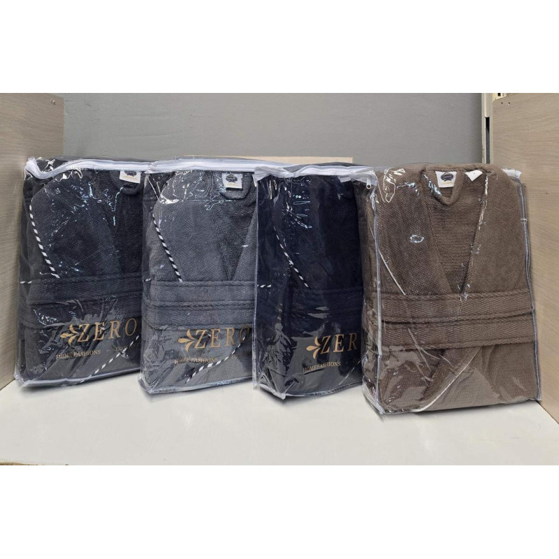 Халат чоловічий велюр/махра бавовна (TM Zeron) Kahverengi — 3XL, Туреччина