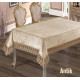 Скатертина велюр-жакард прямокутна 160х220 ANTIK Cappuccino, Туреччина
