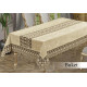 Скатертина велюрова прямокутна Buket 160х220 (TM Zeron) Cappuccino, Туреччина