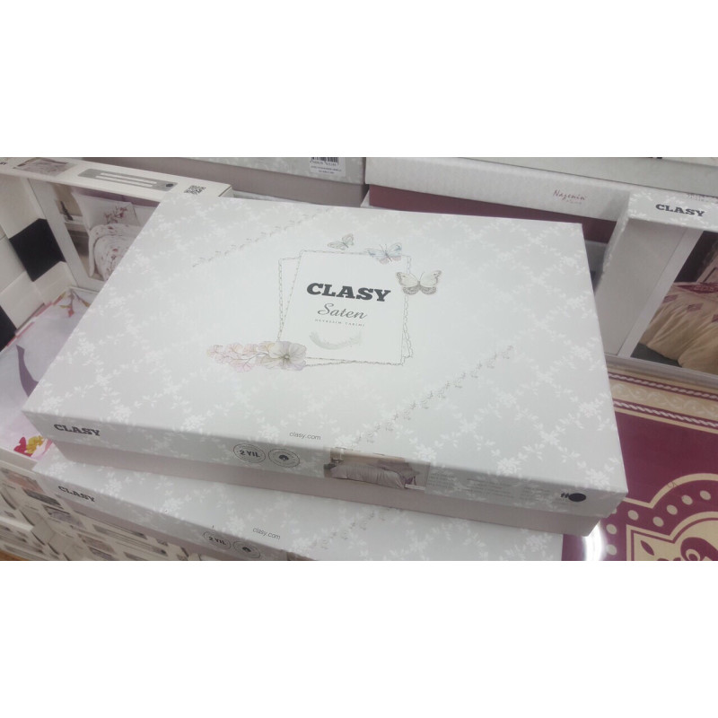 Постільна білизна Saten Strip 160*220 (ТМ ARAN CLASY) Turkuaz, Туреччина