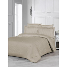 Постільна білизна Satin Strip 200х220 (ТМ ZERON) KAPUCCINO, Туреччина