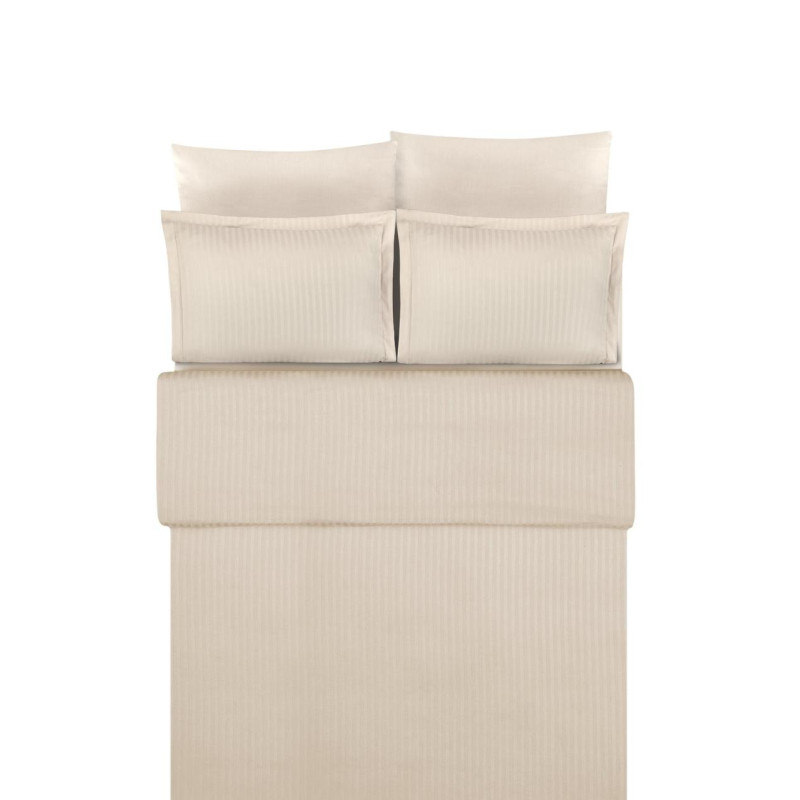 Постельное белье Satin Strip 200х220 (ТМ ZERON) KAPUCCINO, Турция