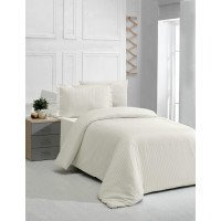 Постільна білизна Satin Strip 160х220 (ТМ ZERON) KREM, Туреччина