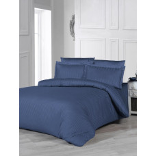 Постільна білизна Satin Strip 200х220 (ТМ ZERON ) LACIVERT Туреччина