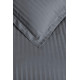 Постельное белье Satin Strip 200х220 (ТМ Perla Vita) АНТРАЦИТ, Турция