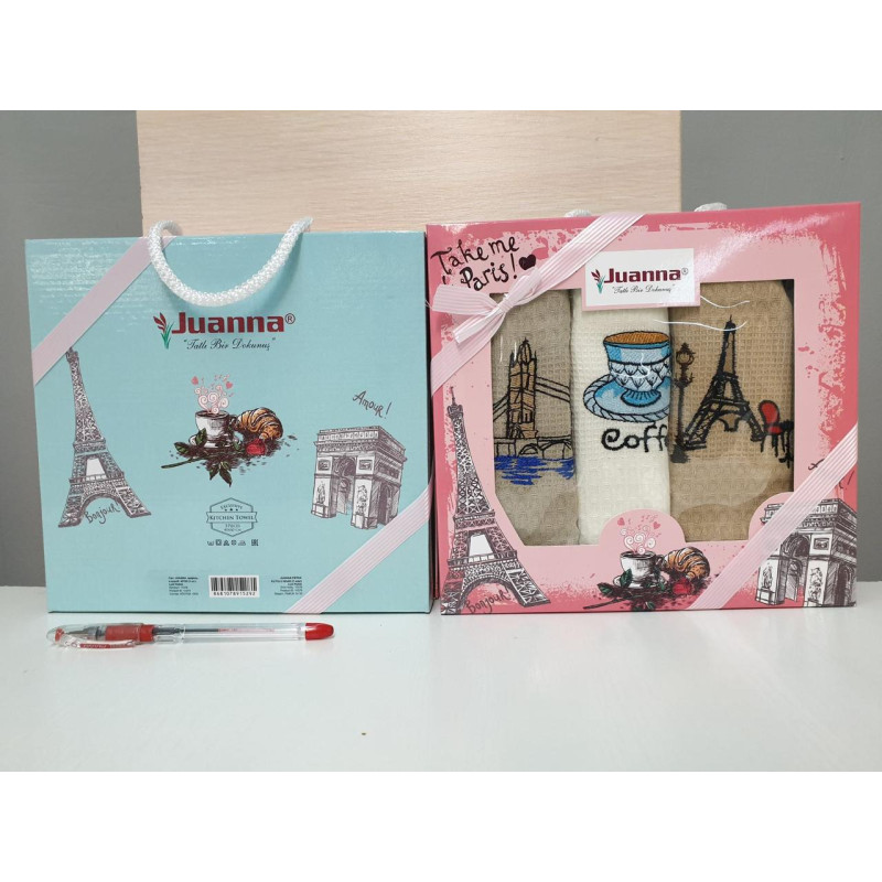 Кухонные полотенца Вафельные (ТМ ZERON) хлопок 40х60 (3шт.) Coffe Турция