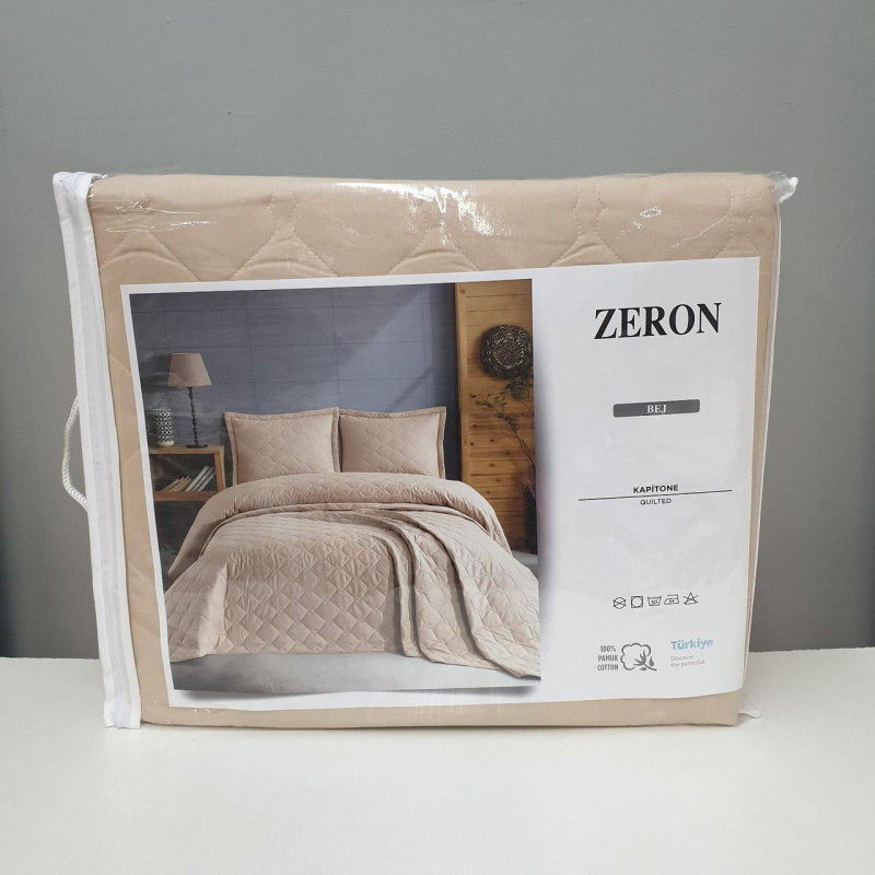 Покрывало стьобане 240х260 з наволочками 50х70 (TM Zeron) KARE BEJ, Туреччина