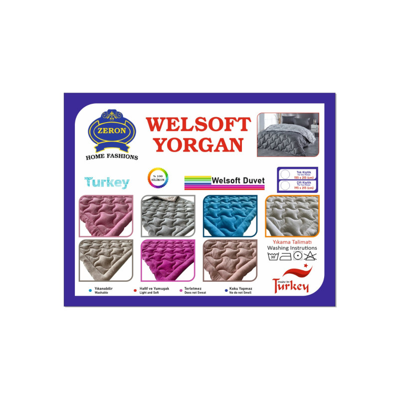 Ковдра двостороння Welsoft 155х215 (TM Zeron), Cri Туреччина