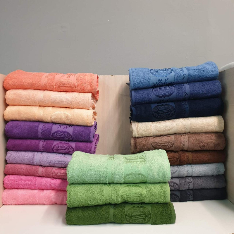 Рушники бамбукові 70х140 (3шт) 530 г/м2 (TM Zeron) Aynali Agac Bamboo Desen, Туреччина