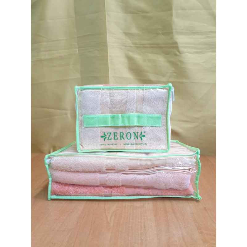 Рушники бамбуковые 70х140 (3шт) 530 г/м2 (TM Zeron) Aynali Agac Bamboo Desen, Турция