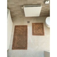 Набор ковриков VINTAGE MOSAIC 50х60 и 60х100 (TM Zeron) коричневый, Турция