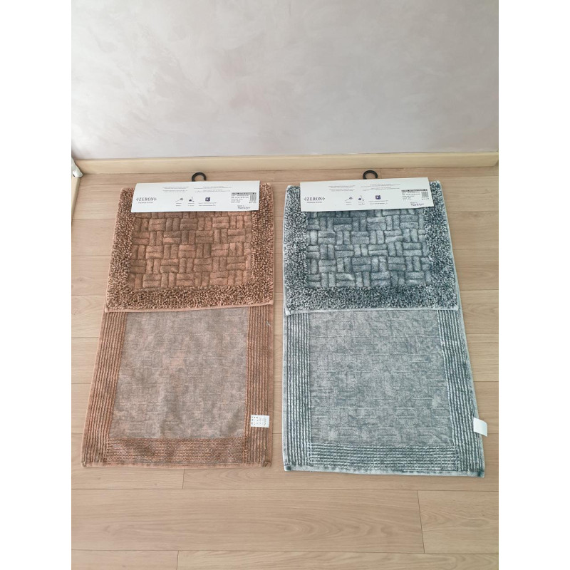 Набір килимків VINTAGE MOSAIK 50х60 і 60х100 (TM Zeron) темно-сірий, Туреччина