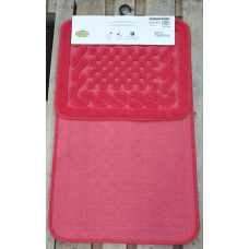 Набір килимків COTTON MAT 50х60 і 60х100 (TM Zeron) червоний, Туреччина