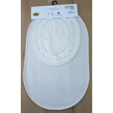 Набір килимків овальних COTTON MAT 50х60 і 60х100 (TM Zeron) кремовий, Туреччина