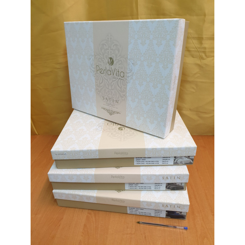 Постільна білизна Satin Strip 200х220 (ТМ Perla Vita) BEYAZ, Туреччина