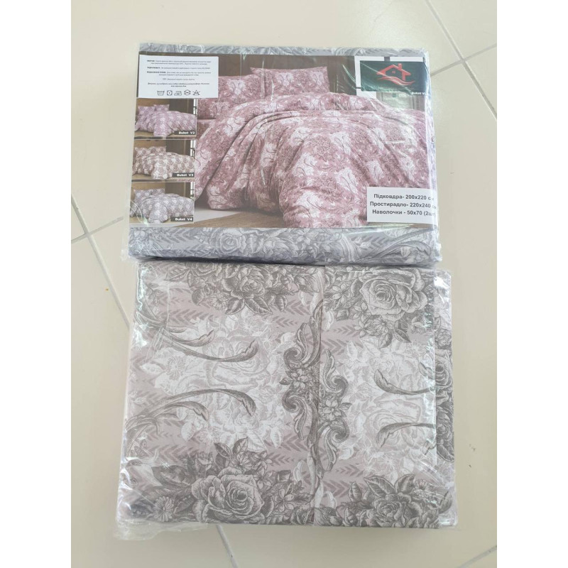 Постільна білизна Бязь бавовна 200x220 (ТМ LORAN) Buket v3, Туреччина