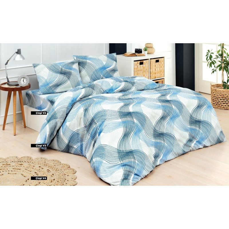 Постельное белье Бязь хлопок 200x220 (ТМ LORAN) Cizgi v1, Турция