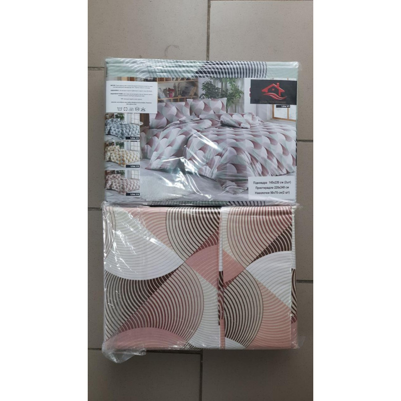 Постільна білизна Бязь бавовна 200x220 (ТМ LORAN) Lina v4, Туреччина