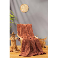 Плед акриловий однотонний 220х240 (TM Sesli) Tugla, Туреччина