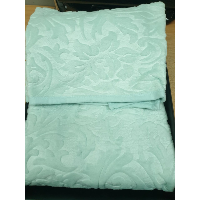 Плед акриловий однотонний 160х220 (TM Sesli) Mint, Туреччина