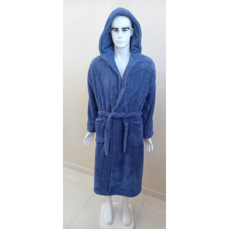 Халат чоловічий махровий Welsoft (TM Zeron), Синій — 3XL — Туреччина