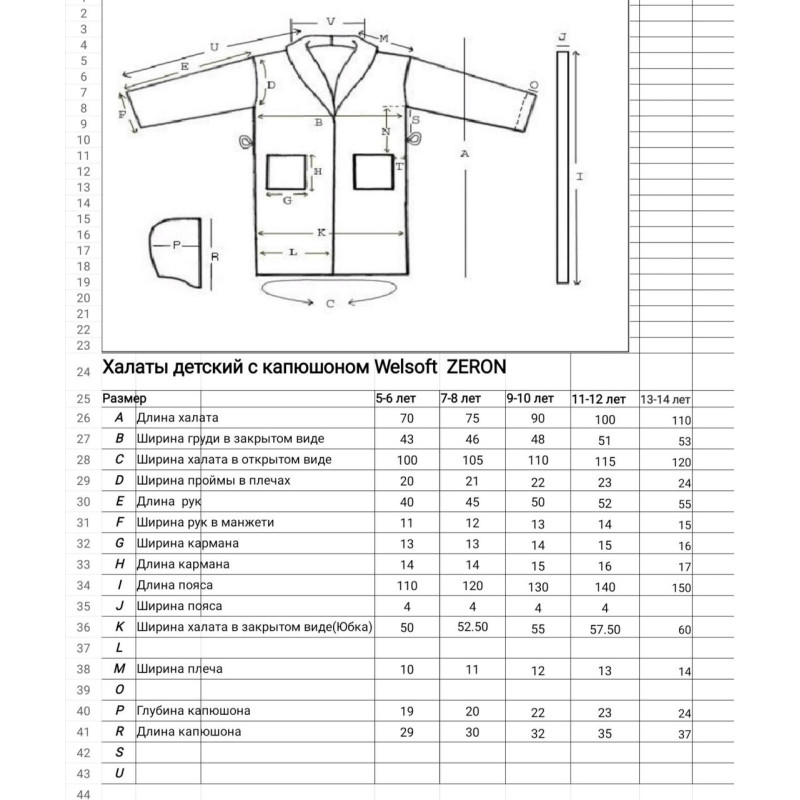 Халат дитячий махровий 7-8 років Welsoft (TM Zeron) синій, Туреччина
