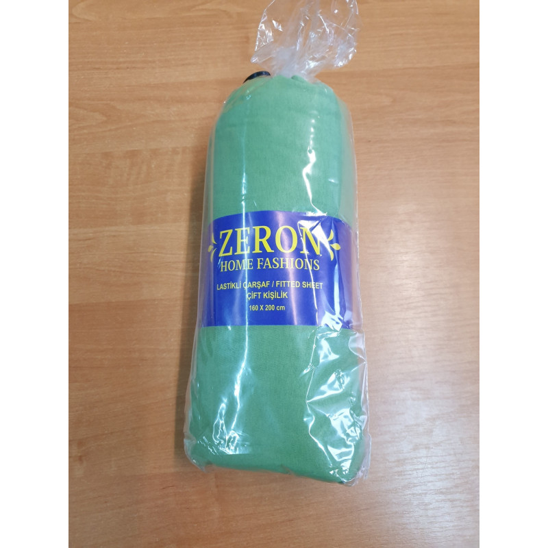Простынь на резинке трикотажная 90х200 YESIL (ТМ Zeron), Турция