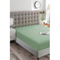 Простирадло на гумці трикотажне 160х200 YESIL (TM Zeron), Туреччина