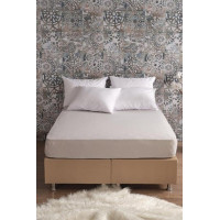 Простирадло на гумці трикотажне 160х200 ACHIK BEJ (TM Zeron), Туреччина