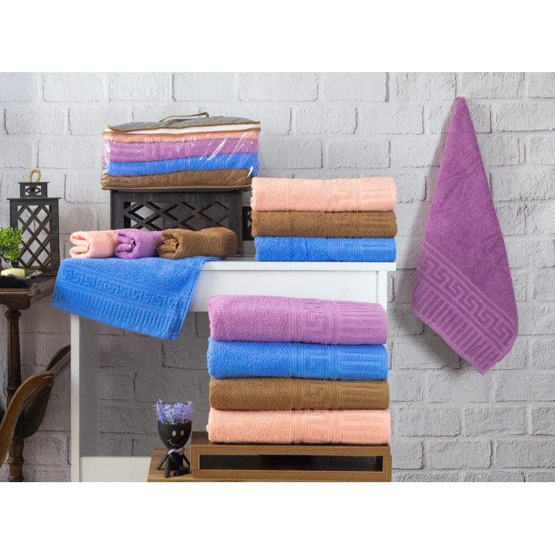 Рушники махрові бавовна 70х140 (4 шт.) 450 г/м2 (TM ZERON) HAVDAN GREG, Туреччина