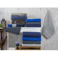 Рушники махрові бавовна 70х140 (4 шт.) 450 г/м2 (TM ZERON) ZIGZAG BORDUR, Туреччина