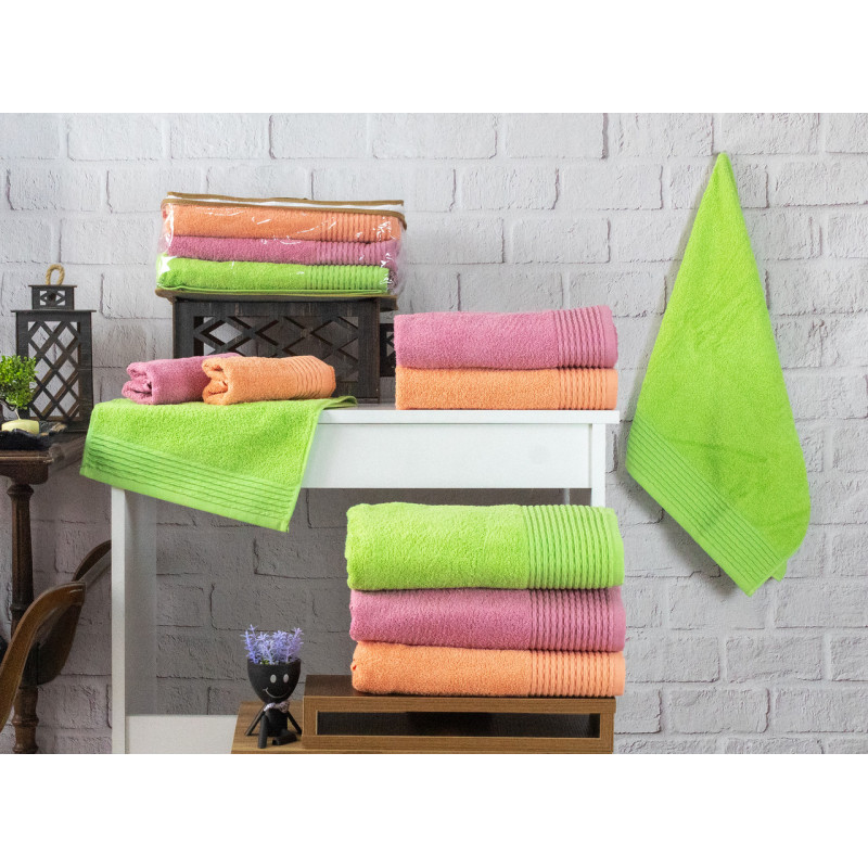 Рушники махрові бавовна 70х140 (3 шт.) 450 г/м2 (TM ZERON) BURUMCUK, Туреччина