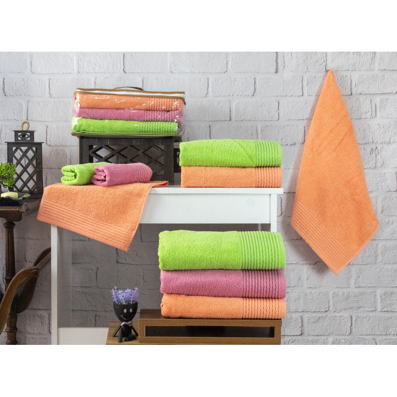 Рушники махрові бавовна 70х140 (3 шт.) 450 г/м2 (TM ZERON) BURUMCUK, Туреччина