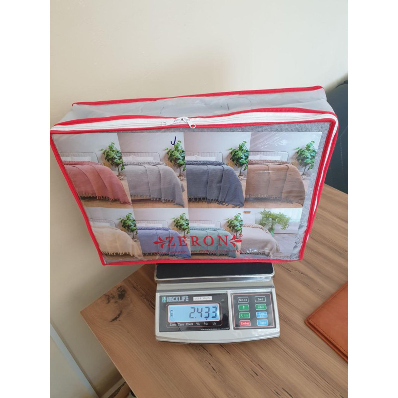 Простирадло-покривало жакардове Pike 400 г/м2 (TM Zeron) 245х270 Antrasit, Туреччина
