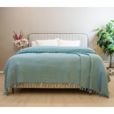 Простирадло-покривало жакардове Pike 400 г/м2 (TM Zeron) 245х270 Yesil, Туреччина