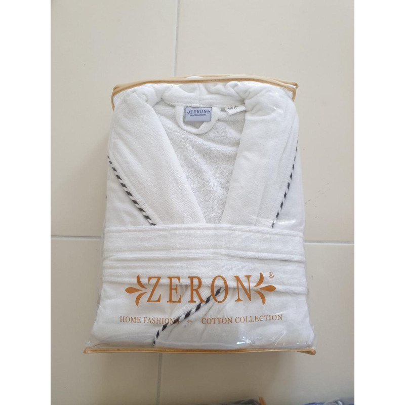 Халат чоловічий велюр/махра бавовна (TM Zeron) Beyaz- 3XL, Туреччина