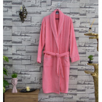 Халат женский велюр/махра хлопок (TM Zeron) Pembe — S, Турция