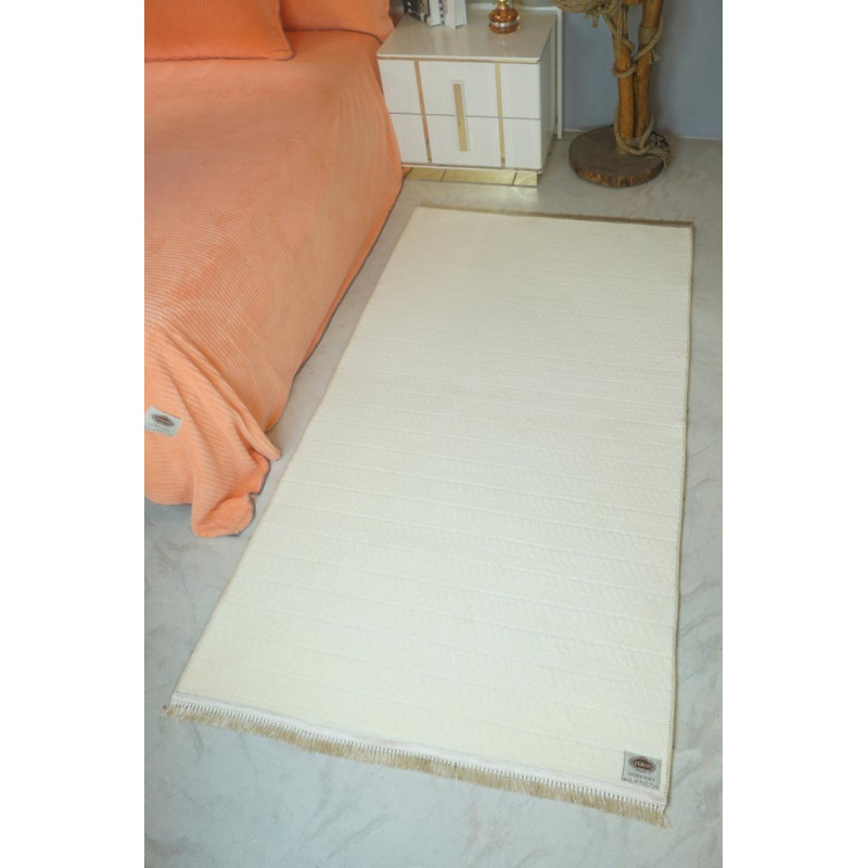 Коврик для спальни 90х170 Welsoft (TM Zeron) Косичка крем, Турция