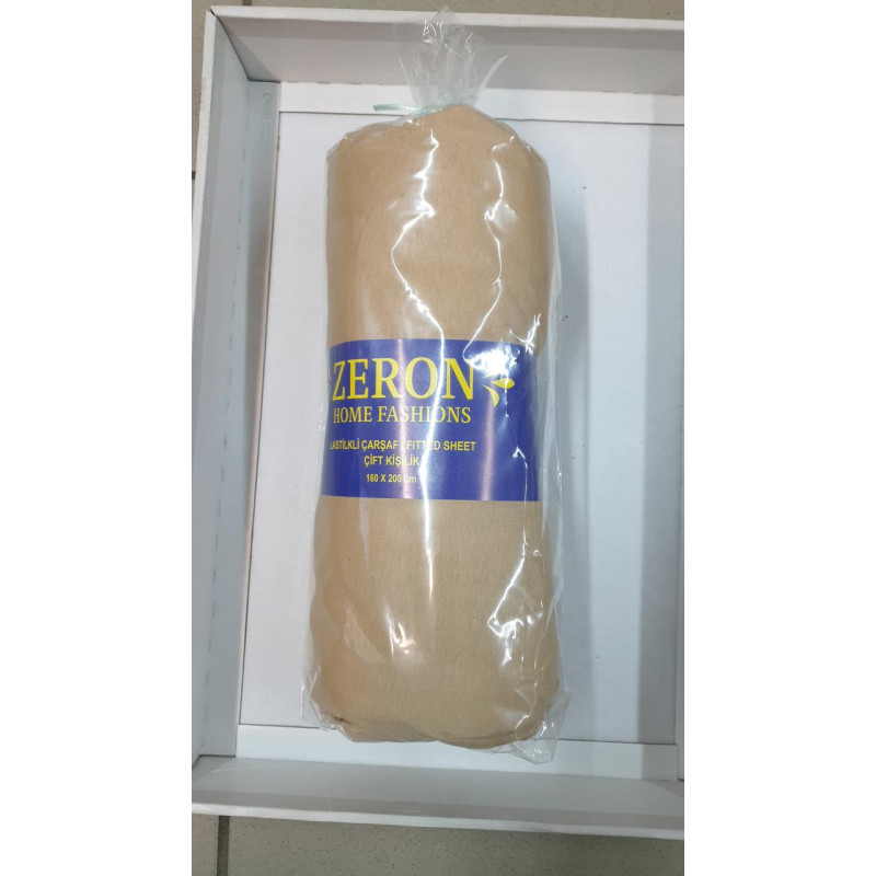 Простирадло на гумці трикотажне 90х200 Cappuccino (TM Zeron), Туреччина