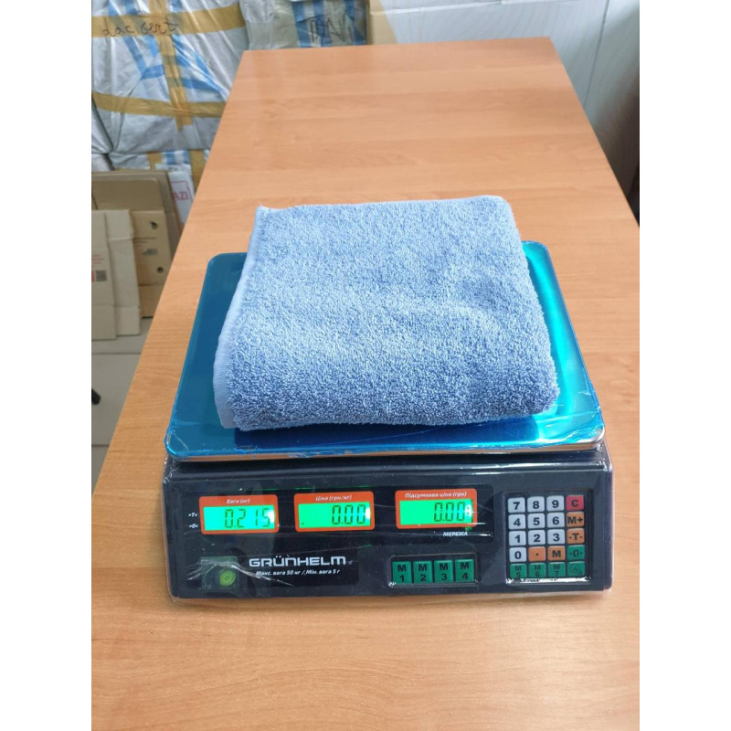 Рушники махрові бавовна 50х90 (1 шт.) 480 г/м2, TM Zeron, Туреччина СВІТЛО СИНІЙ