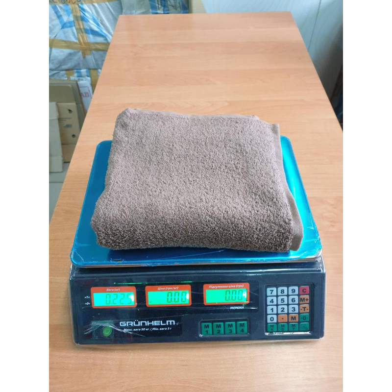 Рушники махрові бавовна bej 50х90 (1шт) 480 г/м2, TM Zeron, Туреччина КАВОВИЙ