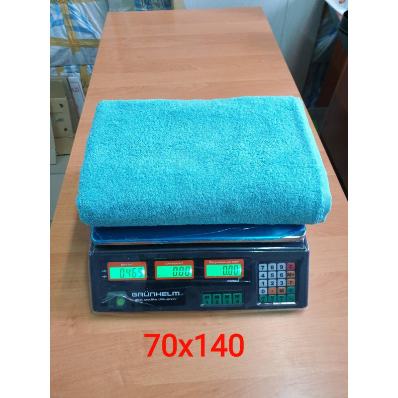 Полотенца махровые  хлопок  70х140 (1шт) 480г/м2  (TM Zeron), Турция БІРЮЗОВИЙ