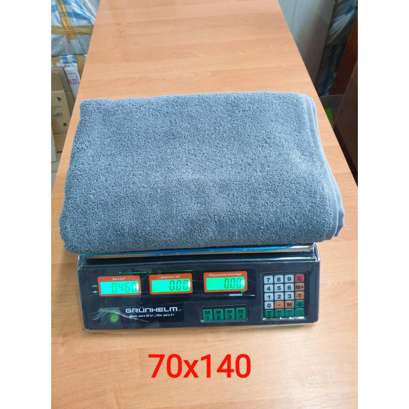 Рушники махрові бавовна 70х140 (1 шт.) 520 г/м2 (TM Zeron), Туреччина АНТРАЦИТ