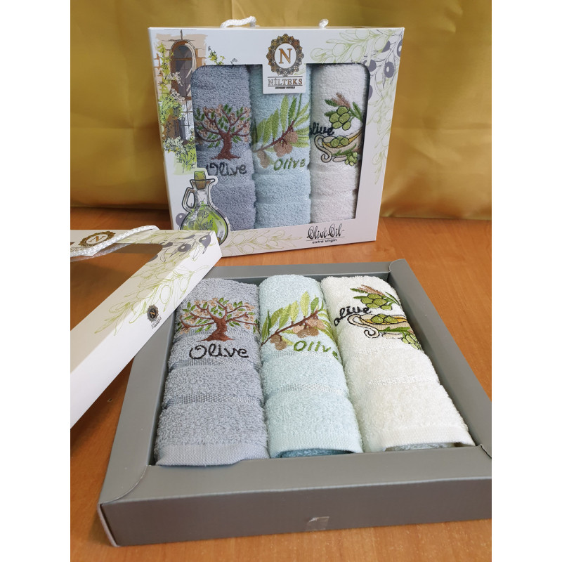 Кухонные полотенца Махровые (ТМ Zeron) хлопок 30х50 (3шт.) Coffe Турция