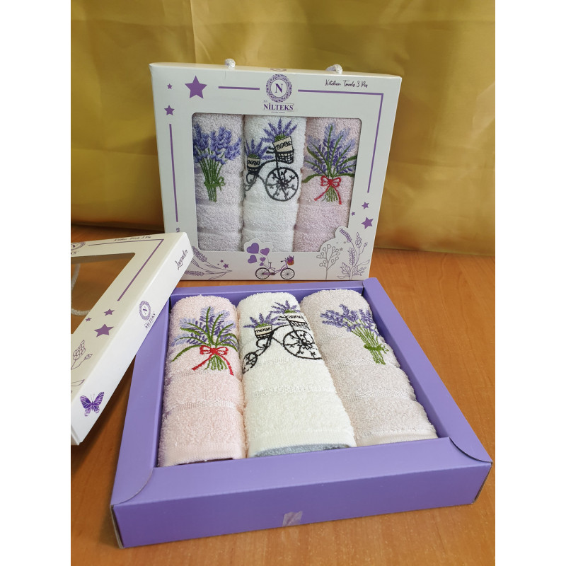 Кухонні рушники Махрові (ТМ Zeron) бавовна 30х50 (3шт.) Coffe Турция