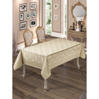 Скатерть тефлоновая  прямоугольная  Masari Damask 160х220  Capuccino, Турция