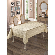 Скатерть тефлоновая  прямоугольная  Masari Damask 160х220  Capuccino, Турция
