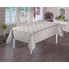 Скатерть тефлоновая  прямоугольная  Masari Damask 160х220  Gri, Турция
