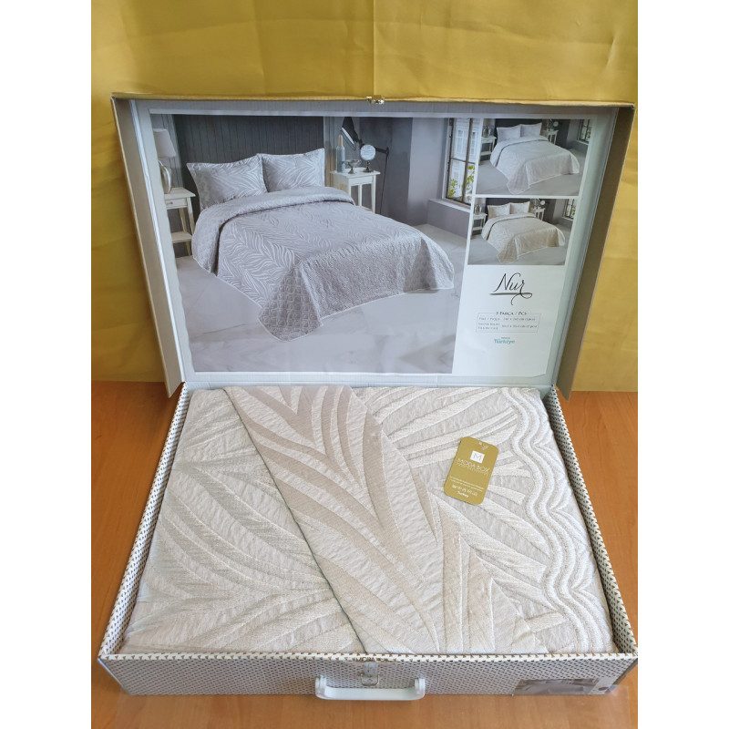 TM MODA BOX Покрывало жакардовое 240*260 NUR беж