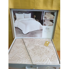 TM MODA BOX Покрывало жакардовое 240*260 NISA беж